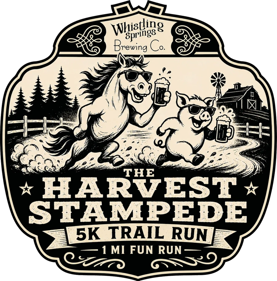 The Harvest Stampede 5K Trail Run and 1 Mile Fun Run, Whistling Springs Brewing Co.